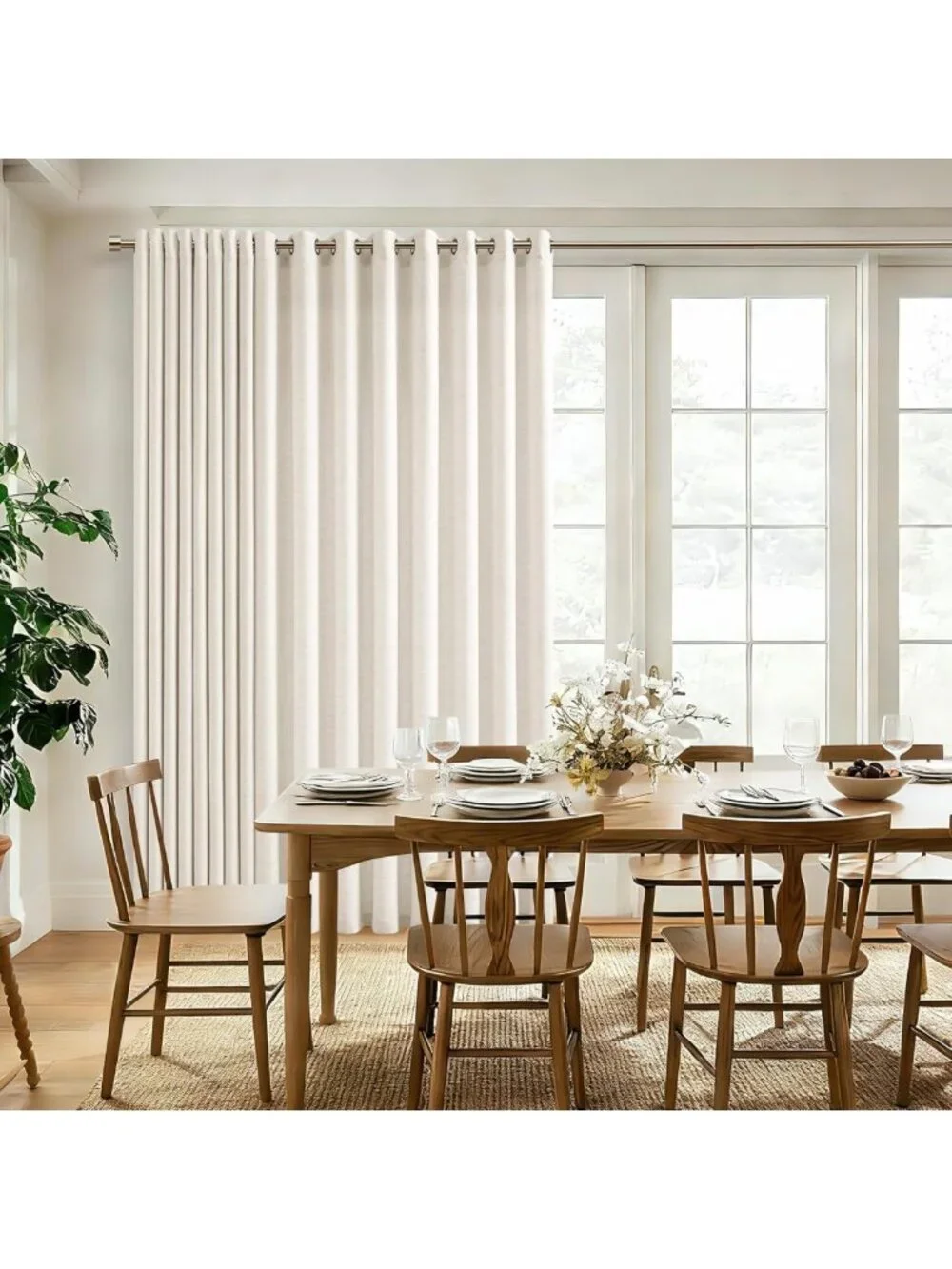 Extra Wide Linen Curtains 100